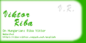 viktor riba business card